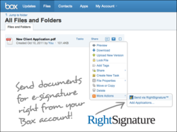 Box.net RightSignature E-Signature